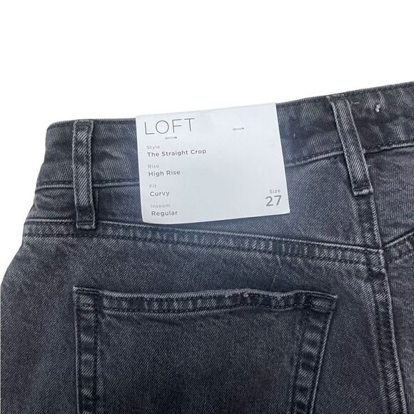 Ann Taylor LOFT Curvy The Straight Crop Jeans - Picture 14 of 16